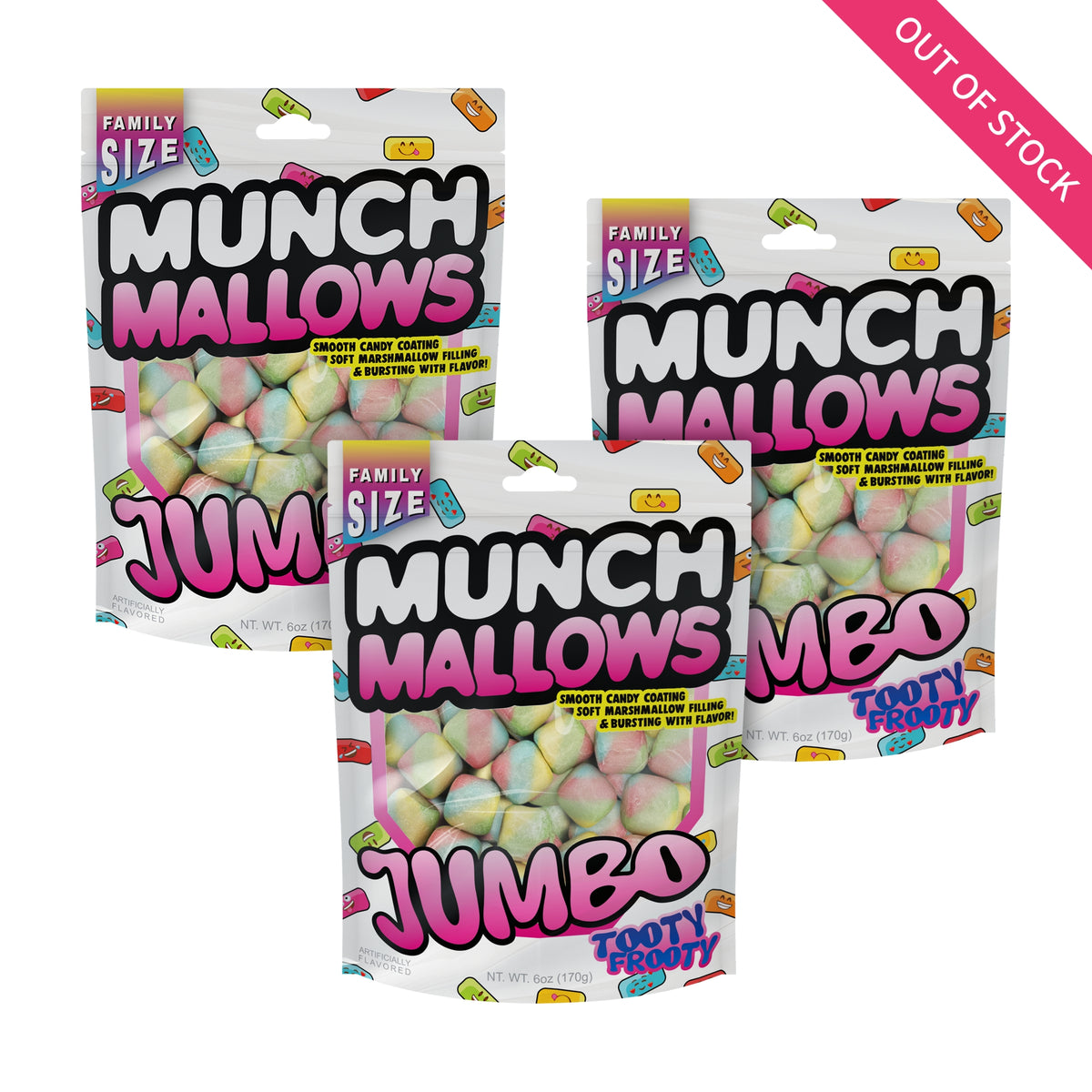 3-Pack - Jumbo Tooty Frooty Munch Mallows