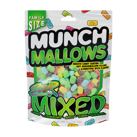 munch mallows sour mixed flavor family size