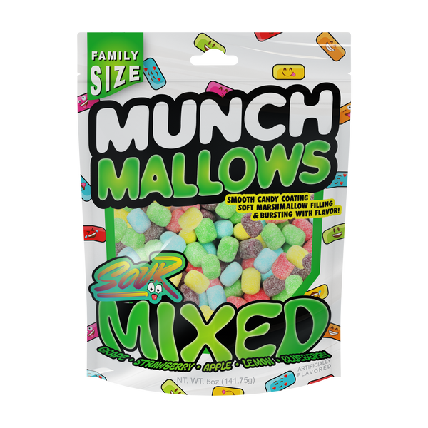 munch mallows sour mixed flavor family size