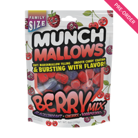 munch mallows berry mix flavor blackcurrant, cherry, and raspberry