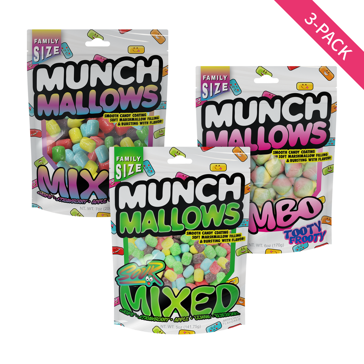 3-pack munch mallows sample kit