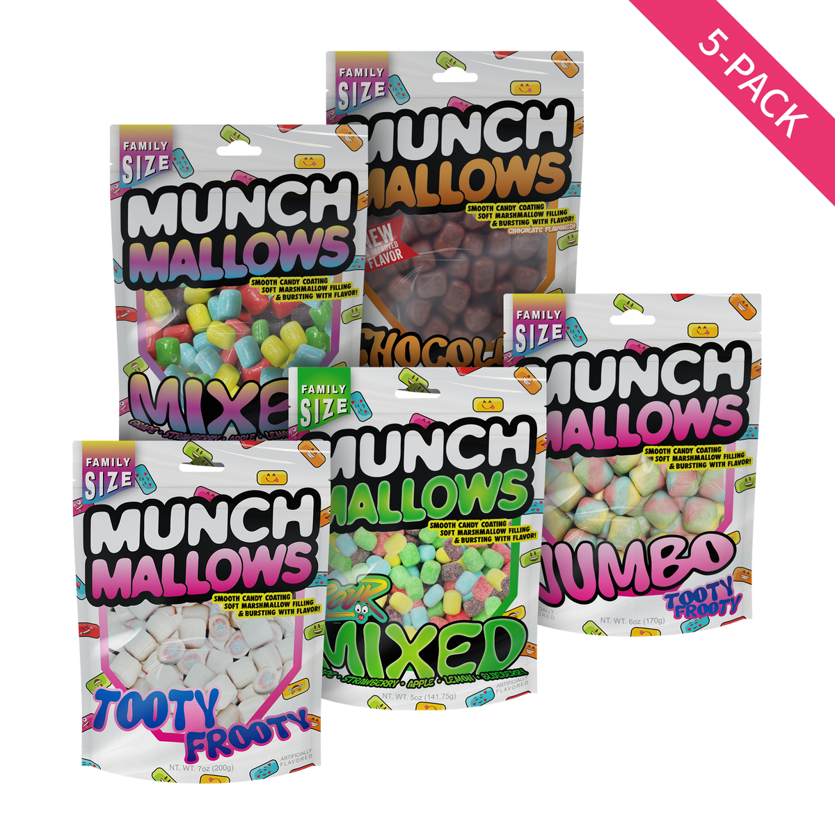 5-pack munch mallows sample kit